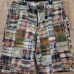 American Eagle outfitters patchwork cargo shorts size 34 in worn good condition